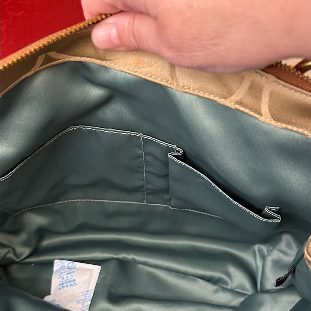Coach Beige and Brown Shoulder Bag - Picture 10 of 13
